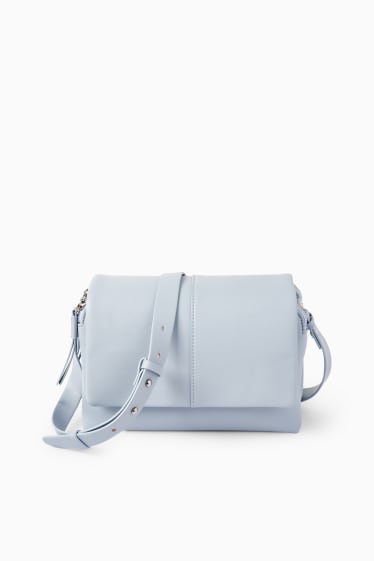 Women - Shoulder bag - faux leather - light blue