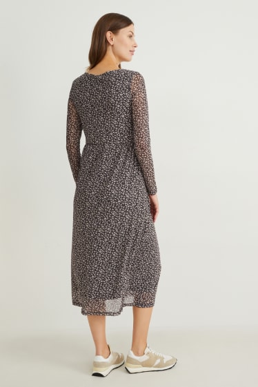 Dona - Vestit de maternitat - de flors - negre/blanc