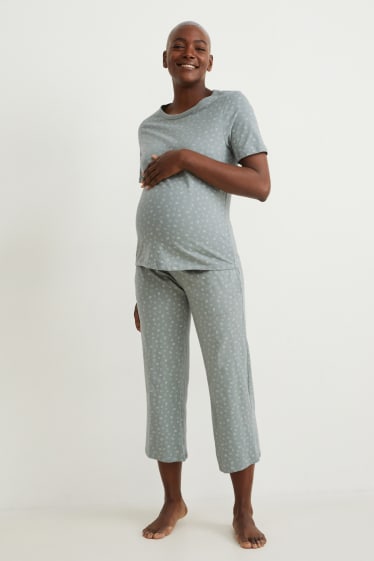 Femei - Pijama pentru alăptare - cu model - verde