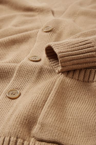 Bărbați - Cardigan tricotat - taupe
