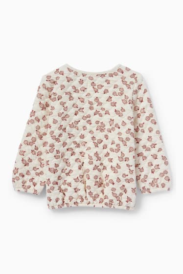 Bébés - Sweat pour bébé - à fleurs - blanc crème