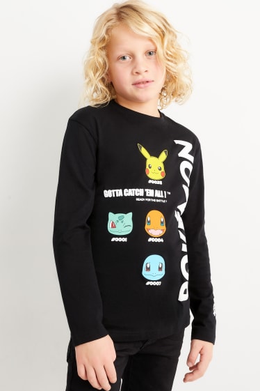 Bambini - Pokémon - maglia a maniche lunghe - nero
