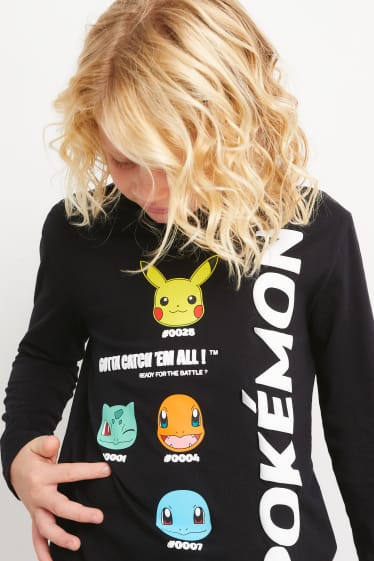 Kinder - Pokémon - Langarmshirt - schwarz