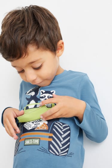Kinderen: jongens - Set van 5 - longsleeve - blauw