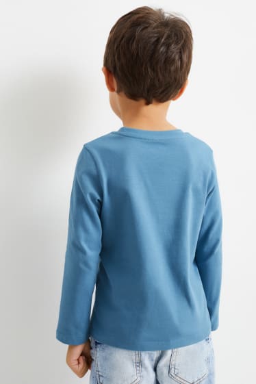 Kinderen: jongens - Set van 5 - longsleeve - blauw