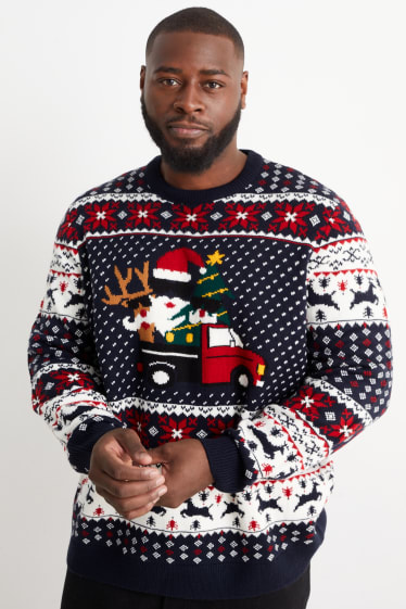 Home - Jersei nadalenc - Pare Noel - blau fosc