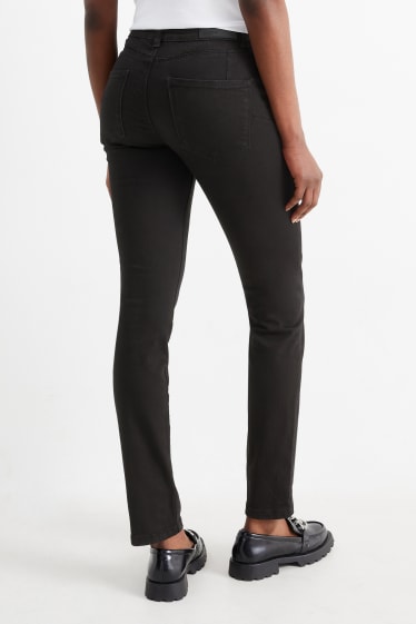 Femmes - Slim jean - mid waist - effet galbant - LYCRA® - noir