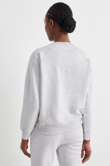 Damen - Basic-Sweatshirt - hellgrau-melange