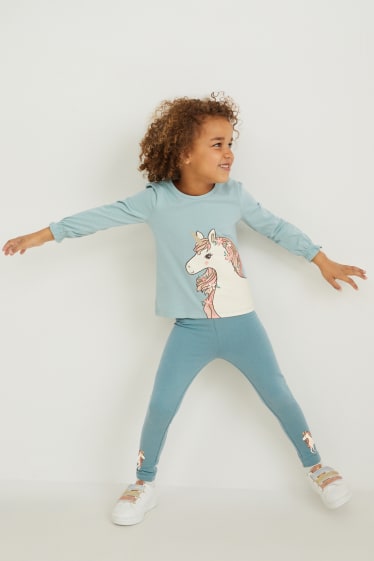 Kinder Mädchen - Multipack 5er - Thermoleggings - grün