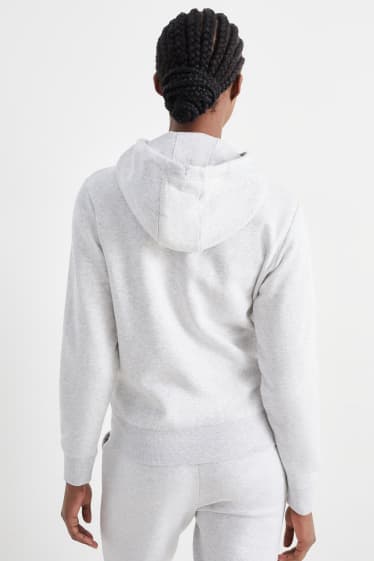 Women - Basic hoodie - light gray-melange