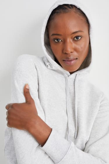 Women - Basic hoodie - light gray-melange