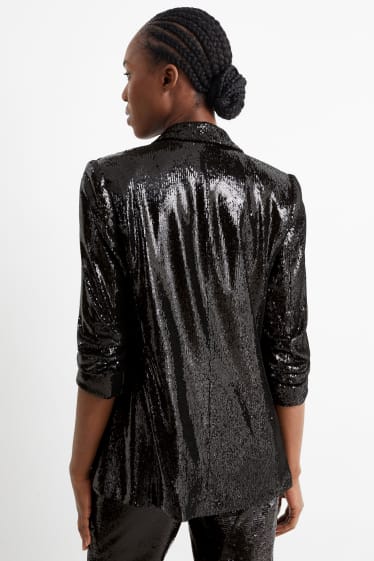 Women - Sequin blazer - relaxed fit - black