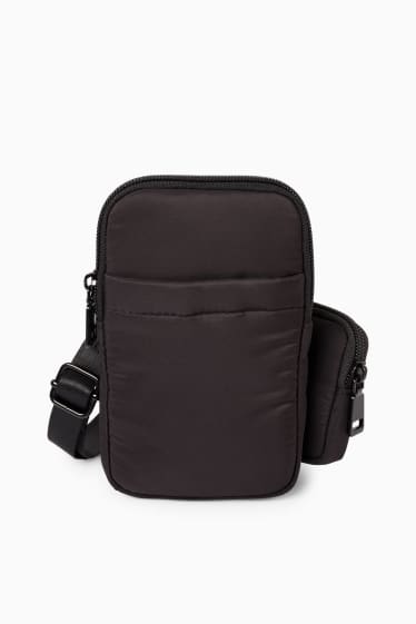 Dames - Set - smartphonetasje en portemonnee - 2-delig - zwart