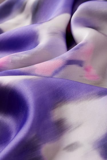 Damen - Satin-Rock - gemustert - violett