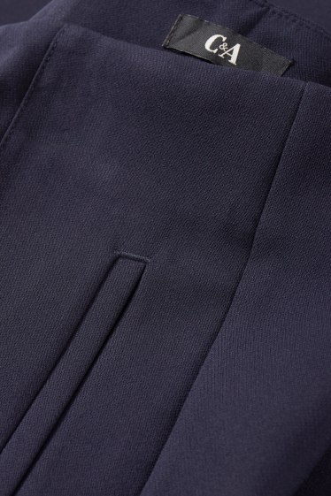 Donna - Pantaloni di stoffa - vita alta - tapered fit - blu scuro