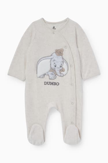Bebeluși - Dumbo - pijama salopetă bebeluși - alb-crem