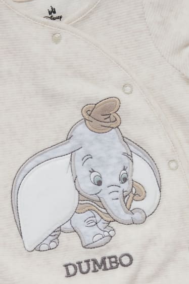 Bebeluși - Dumbo - pijama salopetă bebeluși - alb-crem