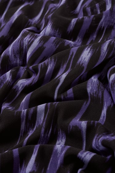 Dámské - Tričko s dlouhým rukávem - se vzorem - fialová