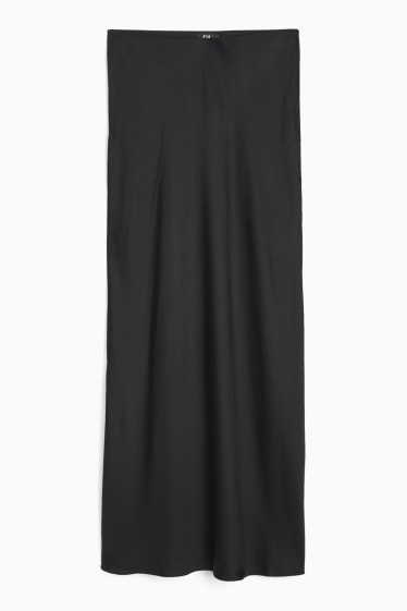 Dámské - Saténová sukně - černá