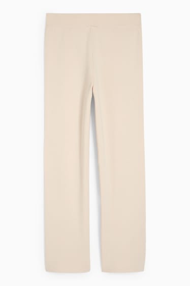 Donna - Pantaloni in maglia basic - beige chiaro