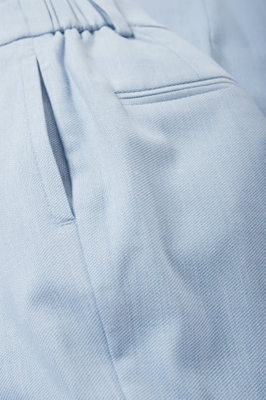 Kobiety - Spodnie biznesowe - średni stan - slim fit - Mix & Match - jasnoniebieski