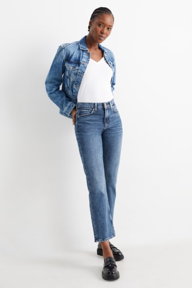 Femmes - Straight jean - high waist - LYCRA® - jean bleu