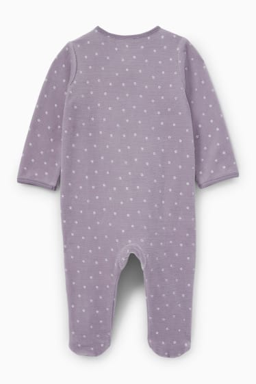 Baby Mädchen - Minnie Maus - Baby-Schlafanzug - geblümt - hellviolett