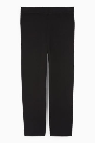 Femei - Pantaloni tricotați basic - negru