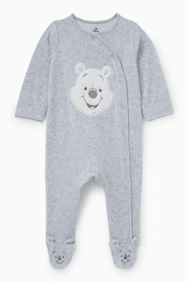 Babys - Winnie Puuh - Baby-Schlafanzug - hellgrau-melange