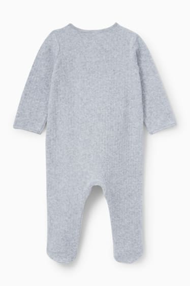 Babys - Winnie Puuh - Baby-Schlafanzug - hellgrau-melange