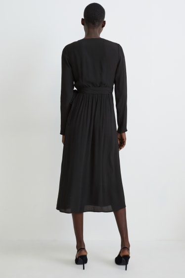 Women - Wrap dress - black