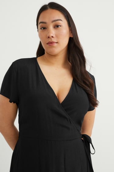 Women - Wrap dress - black