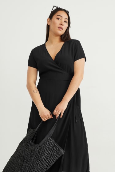 Women - Wrap dress - black