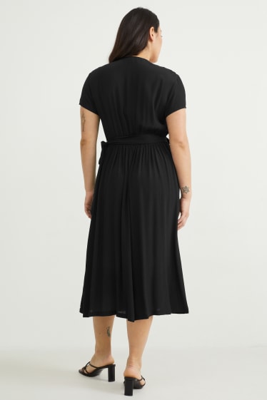 Women - Wrap dress - black