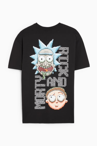 Uomo - T-shirt - Rick e Morty - nero