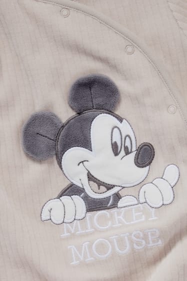 Bebeluși - Mickey Mouse - pijama salopetă bebeluși - taupe
