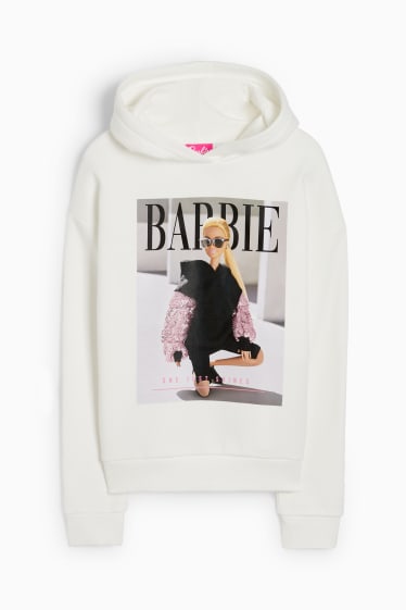 Bambini - Barbie - felpa con cappuccio - bianco