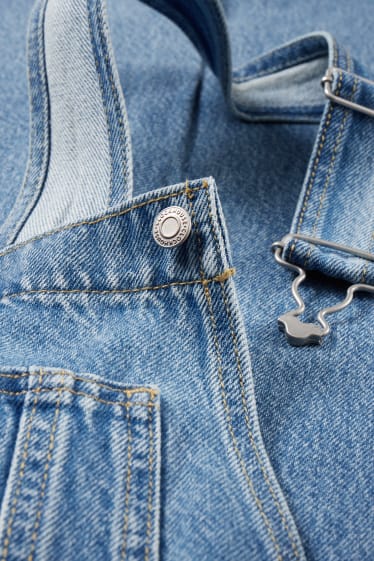 Dospívající a mladí - CLOCKHOUSE - džínové kalhoty s laclem - džíny - modré