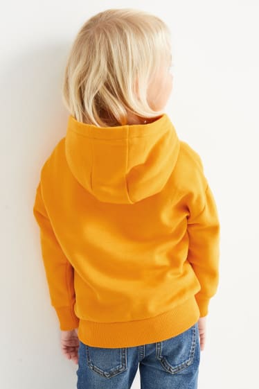 Kinderen - Set van 2 - graafmachine - hoodie en sweatshirt - oranje