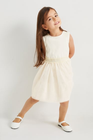 Kinder - Kleid - cremeweiß