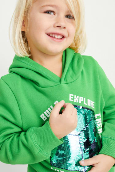 Enfants - Minecraft - sweat à capuche - vert clair