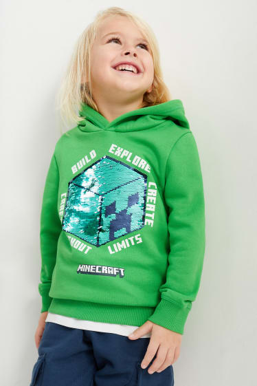 Enfants - Minecraft - sweat à capuche - vert clair