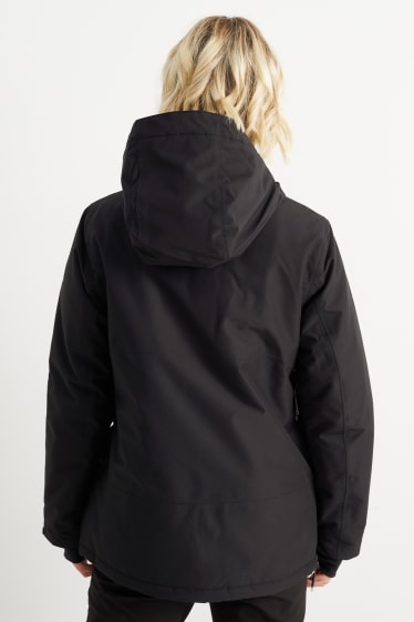 Women - Ski jacket with hood - black