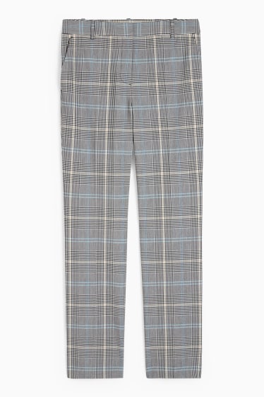 Dona - Pantalons formals - mid waist - straight fit - Mix & Match - gris clar