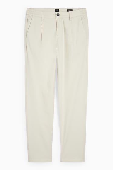 Hommes - Chino - tapered fit - Flex - blanc crème