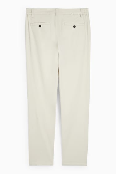 Hommes - Chino - tapered fit - Flex - blanc crème