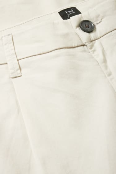 Hommes - Chino - tapered fit - Flex - blanc crème