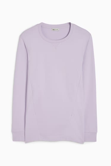 Femei - Bluză de molton pentru alăptare - violet deschis