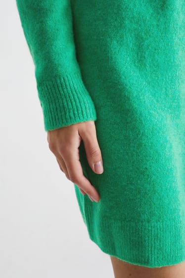 Donna - Vestito in maglia - verde