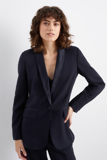 Dames - Business-blazer - regular fit - donkerblauw